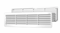 Решетка вентиляционная переточная АБС 450*91, белая, 4409ДП
