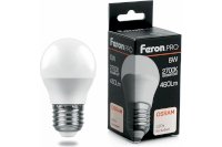 Лампа светодиодная  FERON G45,  6Вт, 220В, Е27, 2700К, LB-1406, 