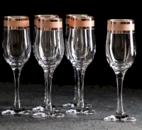 Набор бокалов для шампанского с узором 