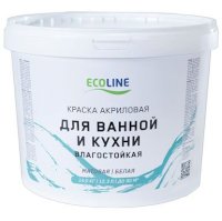 Краска ECOLINE для ванной и кухни 14 кг. Зима