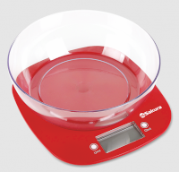 Весы кухонные SAKURA SA-6078R красный, электронные 7кг