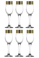 Набор бокалов для шампанского с рисунком 6 предметов, "Греческий узор" GE03-160/S