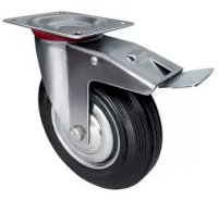 Колесо для тележки  ХК, неповоротная  площадка, с подшипником, колесо d-200мм