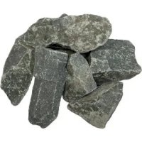 Камни для банных печей "Габбро-Диабаз", колотые, в коробке по 20 кг "Банные штучки"