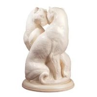 Сувенир ХК керамический "Девушка с кошкой", h-13см, арт.811