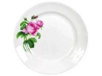 Тарелка ХК фарфор 190мм, 6 предметов, "Цветы", розовые К6626