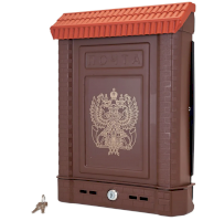 Ящик почтовый ПРЕМИУМ с металлическим замком  двухглавый орел
