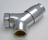 Кран смывной д/чаши Генуя КРС-20-05 трубка хром с накидной гайкой, кнопка б/вентиля